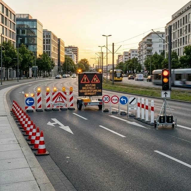 Professionelle Verkehrsabsicherung und Sicherheitsausrüstung